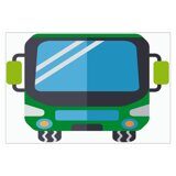 Ширма для сюжетно-ролевых игр ТРОЛЛЕЙБУС (вид спереди)